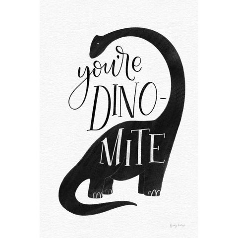 Dinomite BW Gold Ornate Wood Framed Art Print with Double Matting by Thorns, Becky