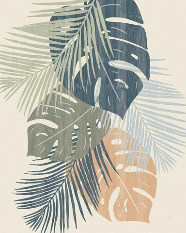 Monstera V Black Ornate Wood Framed Art Print with Double Matting by Adams, Sarah