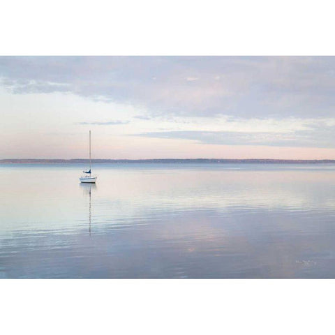 Sailboat in Bellingham Bay I Black Modern Wood Framed Art Print by Majchrowicz, Alan