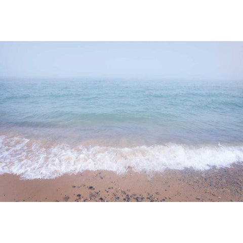 Whitefish Point Beach Gold Ornate Wood Framed Art Print with Double Matting by Majchrowicz, Alan