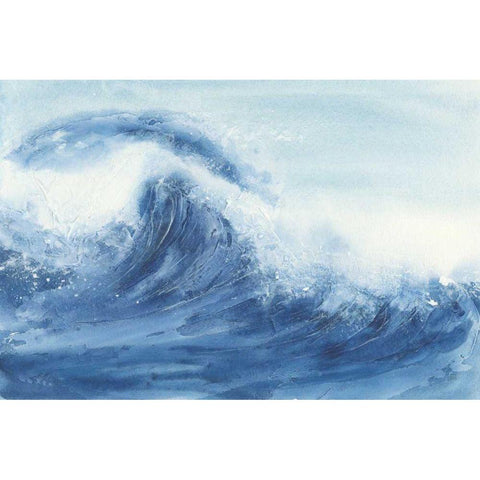 Waves II Gold Ornate Wood Framed Art Print with Double Matting by Paschke, Chris