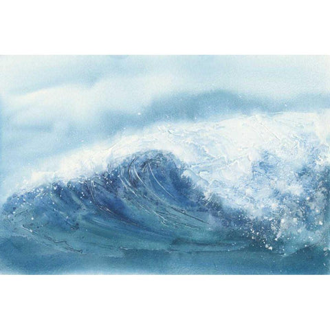 Waves III White Modern Wood Framed Art Print by Paschke, Chris