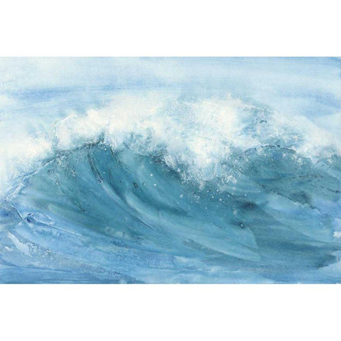 In the Blue I Black Modern Wood Framed Art Print by Paschke, Chris