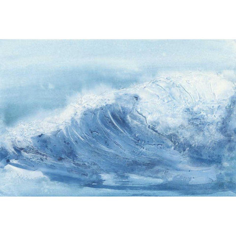 In the Blue III Black Modern Wood Framed Art Print with Double Matting by Paschke, Chris