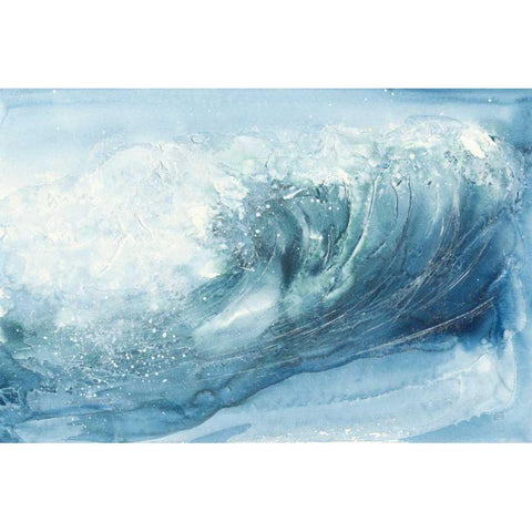 In the Blue VI Black Modern Wood Framed Art Print with Double Matting by Paschke, Chris