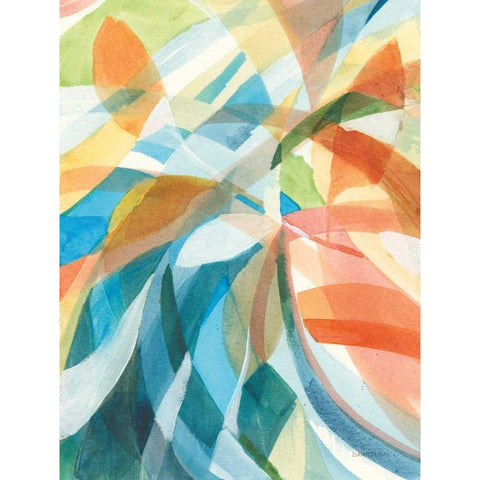 Colorful Abstract I White Modern Wood Framed Art Print by Nai, Danhui