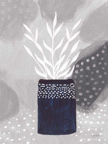 Sweet Love I Gray White Modern Wood Framed Art Print with Double Matting by Mack, Lynn