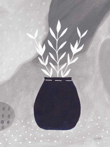 Sweet Love IV Gray White Modern Wood Framed Art Print with Double Matting by Mack, Lynn