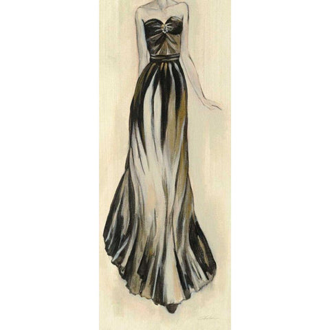 Evening Gown II Crop White Modern Wood Framed Art Print by Vassileva, Silvia