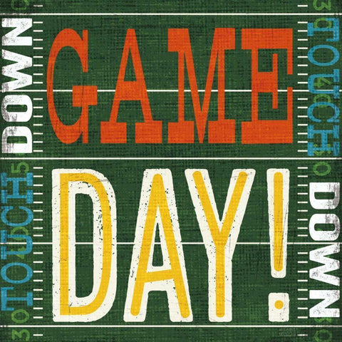 Football II White Modern Wood Framed Art Print by Mullan, Michael