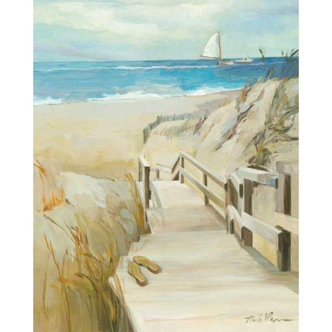 Coastal Escape Black Modern Wood Framed Art Print with Double Matting by Hageman, Marilyn