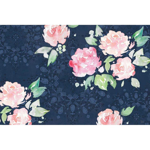 Moroccan Bouquet III Black Modern Wood Framed Art Print by June, Dina