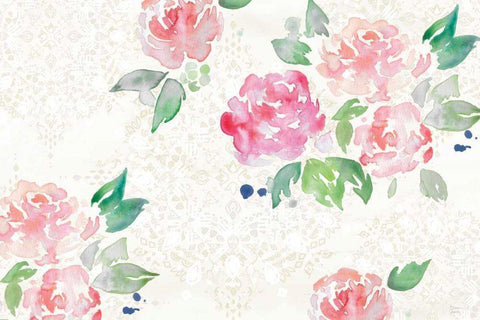 Moroccan Bouquet III Light White Modern Wood Framed Art Print with Double Matting by June, Dina