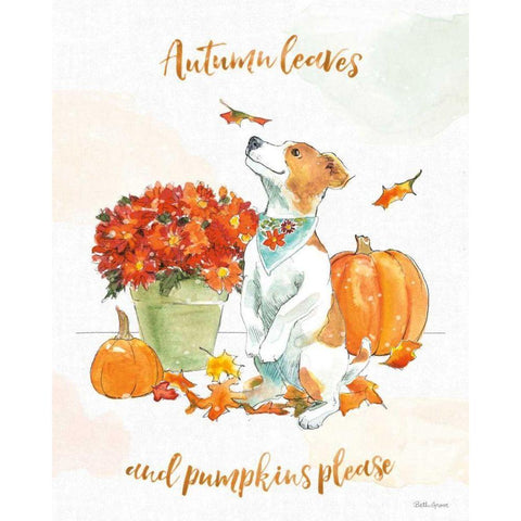 Harvest Dogs III White Modern Wood Framed Art Print by Grove, Beth