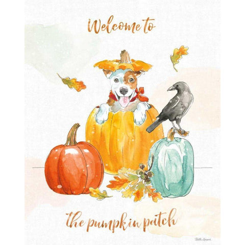 Harvest Dogs IV White Modern Wood Framed Art Print by Grove, Beth