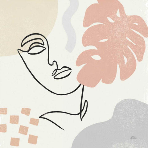 Through the Window I White Modern Wood Framed Art Print with Double Matting by Marshall, Laura