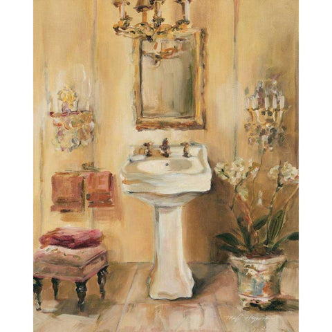 French Bath III Gold Ornate Wood Framed Art Print with Double Matting by Hageman, Marilyn