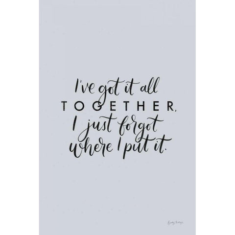 All Together White Modern Wood Framed Art Print by Thorns, Becky