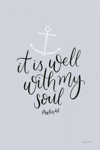 It is Well With My Soul Black Ornate Wood Framed Art Print with Double Matting by Thorns, Becky