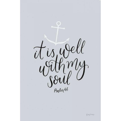 It is Well With My Soul Black Modern Wood Framed Art Print with Double Matting by Thorns, Becky