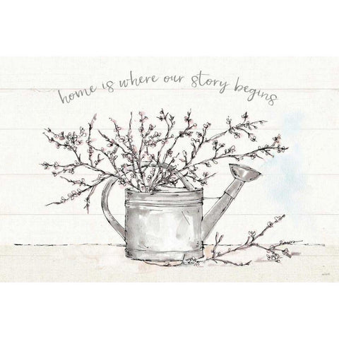 Country Love I White Modern Wood Framed Art Print by Tavoletti, Anne