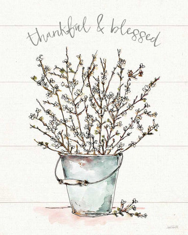 Country Love II White Modern Wood Framed Art Print with Double Matting by Tavoletti, Anne