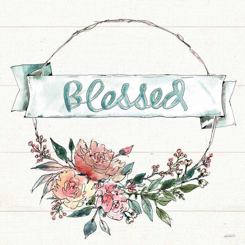 Country Love V White Modern Wood Framed Art Print with Double Matting by Tavoletti, Anne