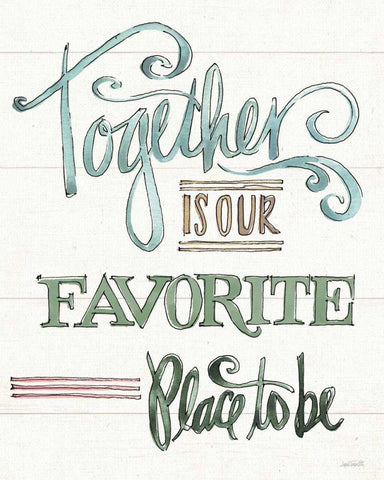 Country Love VI White Modern Wood Framed Art Print with Double Matting by Tavoletti, Anne