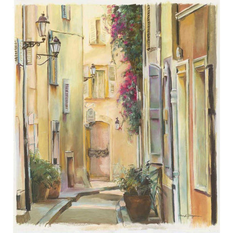 Montmartre I Black Modern Wood Framed Art Print with Double Matting by Hageman, Marilyn