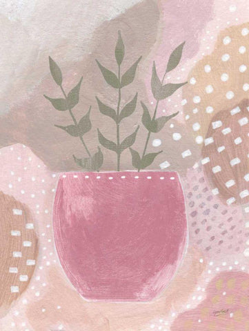 Sweet Love II Green Crop White Modern Wood Framed Art Print with Double Matting by Mack, Lynn