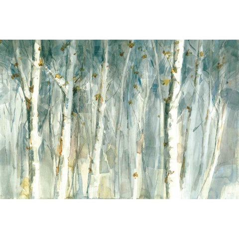 Meadows Edge II White Modern Wood Framed Art Print by Nai, Danhui