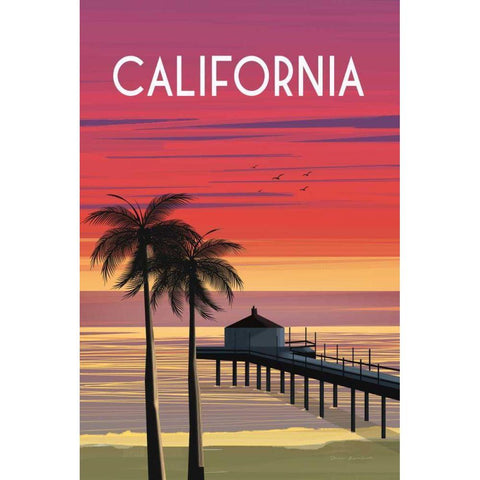 California Black Modern Wood Framed Art Print with Double Matting by Escalante, Omar