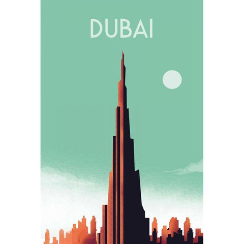 Dubai White Modern Wood Framed Art Print by Escalante, Omar