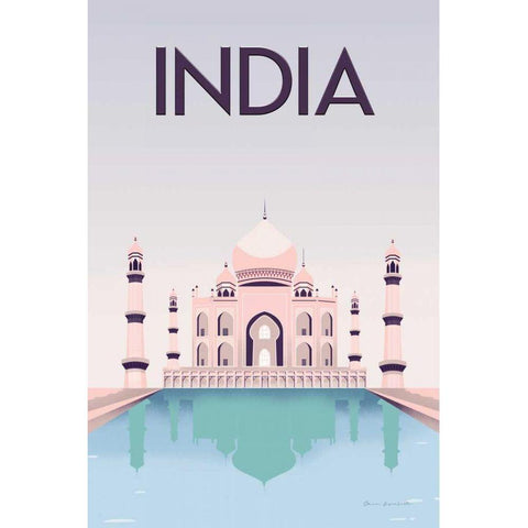 India White Modern Wood Framed Art Print by Escalante, Omar