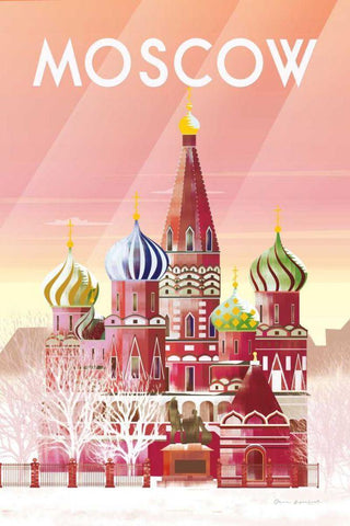 Moscow Black Ornate Wood Framed Art Print with Double Matting by Escalante, Omar