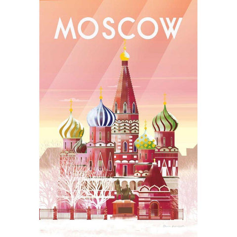 Moscow Black Modern Wood Framed Art Print with Double Matting by Escalante, Omar