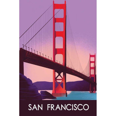 San Francisco I Black Modern Wood Framed Art Print by Escalante, Omar