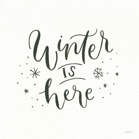 Winter Scene VIII White Modern Wood Framed Art Print with Double Matting by Jackson, Jenaya
