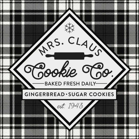 Plaid Holidays IV Black Ornate Wood Framed Art Print with Double Matting by Wild Apple Portfolio