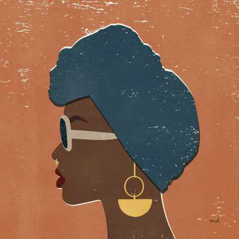 Kenya Couture II Black Ornate Wood Framed Art Print with Double Matting by Hershey, Moira