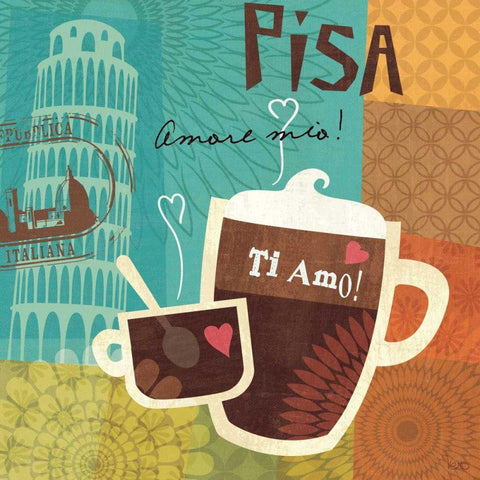 Cup-les II Black Modern Wood Framed Art Print by Charron, Veronique