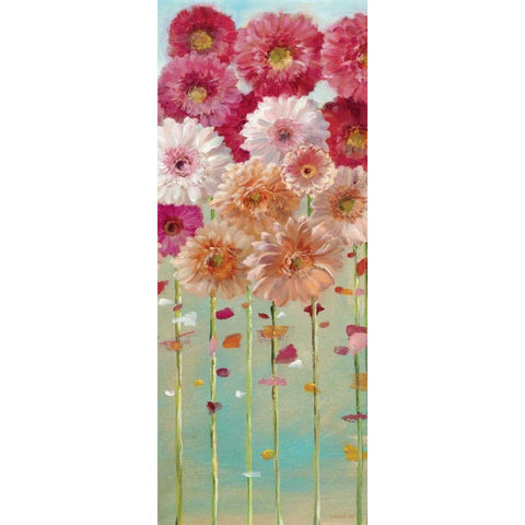 Daisies Spring I Gold Ornate Wood Framed Art Print with Double Matting by Nai, Danhui