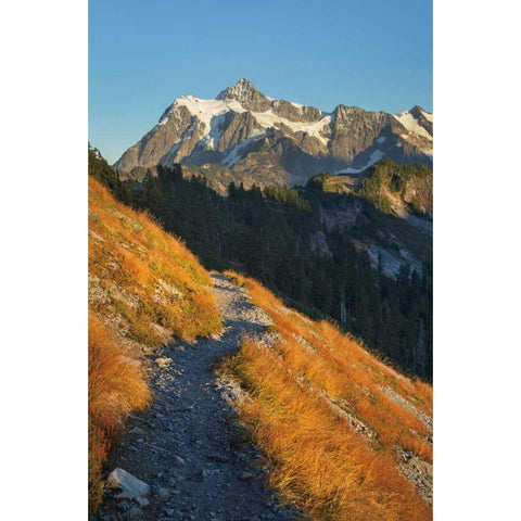 Mount Shuksan North Cascades Black Modern Wood Framed Art Print with Double Matting by Majchrowicz, Alan