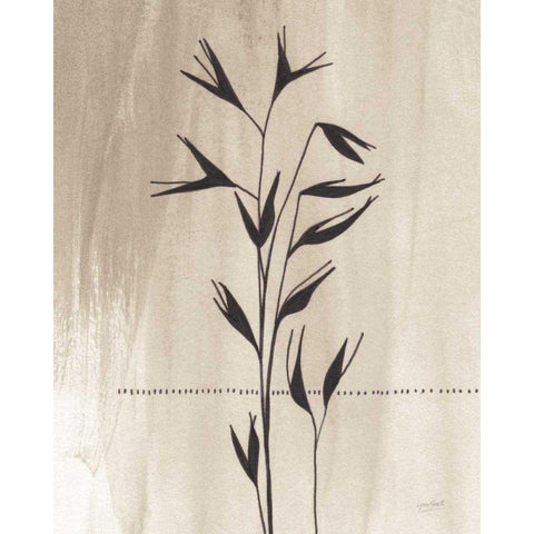 Valentine Neutral II Crop Black Modern Wood Framed Art Print with Double Matting by Mack, Lynn