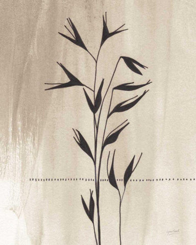 Valentine Neutral II Crop Black Ornate Wood Framed Art Print with Double Matting by Mack, Lynn