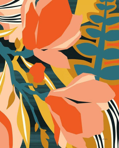 Blossoming Black Ornate Wood Framed Art Print with Double Matting by Gallagher, Megan