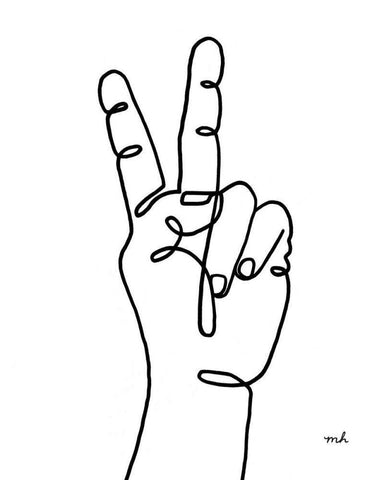 Happy Hands I White Modern Wood Framed Art Print with Double Matting by Hershey, Moira