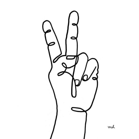 Happy Hands I Black Modern Wood Framed Art Print by Hershey, Moira