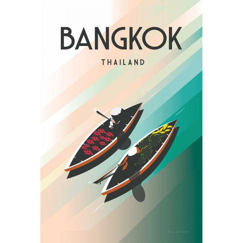 Bangkok Thailand Black Modern Wood Framed Art Print with Double Matting by Escalante, Omar