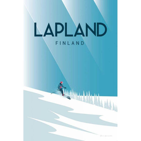 Lapland White Modern Wood Framed Art Print by Escalante, Omar